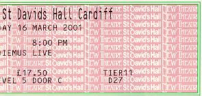 St Davids Hall Ticket